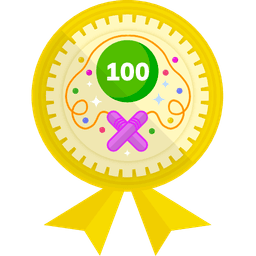 Badge illustration Skip counting by 100s