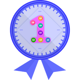 Badge illustration Subtracting 1s and 10s