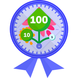 Badge illustration Subtracting 1s, 10s, and 100s