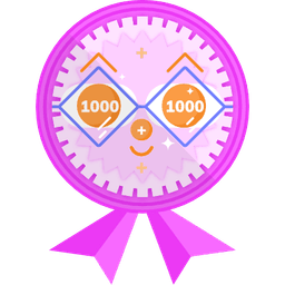 Badge illustration Visually adding within 1000