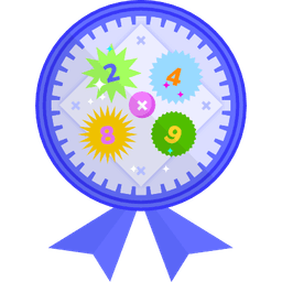 Badge illustration 1-digit multiplication