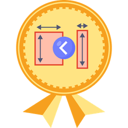 Badge illustration Comparing area and perimeter