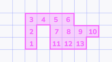 Count unit squares to find area