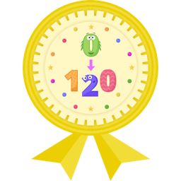 Badge illustration Numbers 0 – 120
