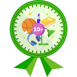 Badge illustration Teens as sums with 10