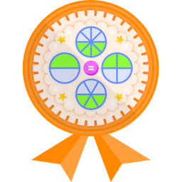 Badge illustration What fractions mean